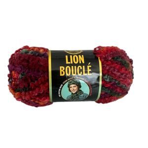 Lion Brand Boucle Yarn Popsicle #212 Mohair Blend Super Bulky Knitting 6
